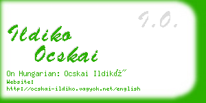 ildiko ocskai business card